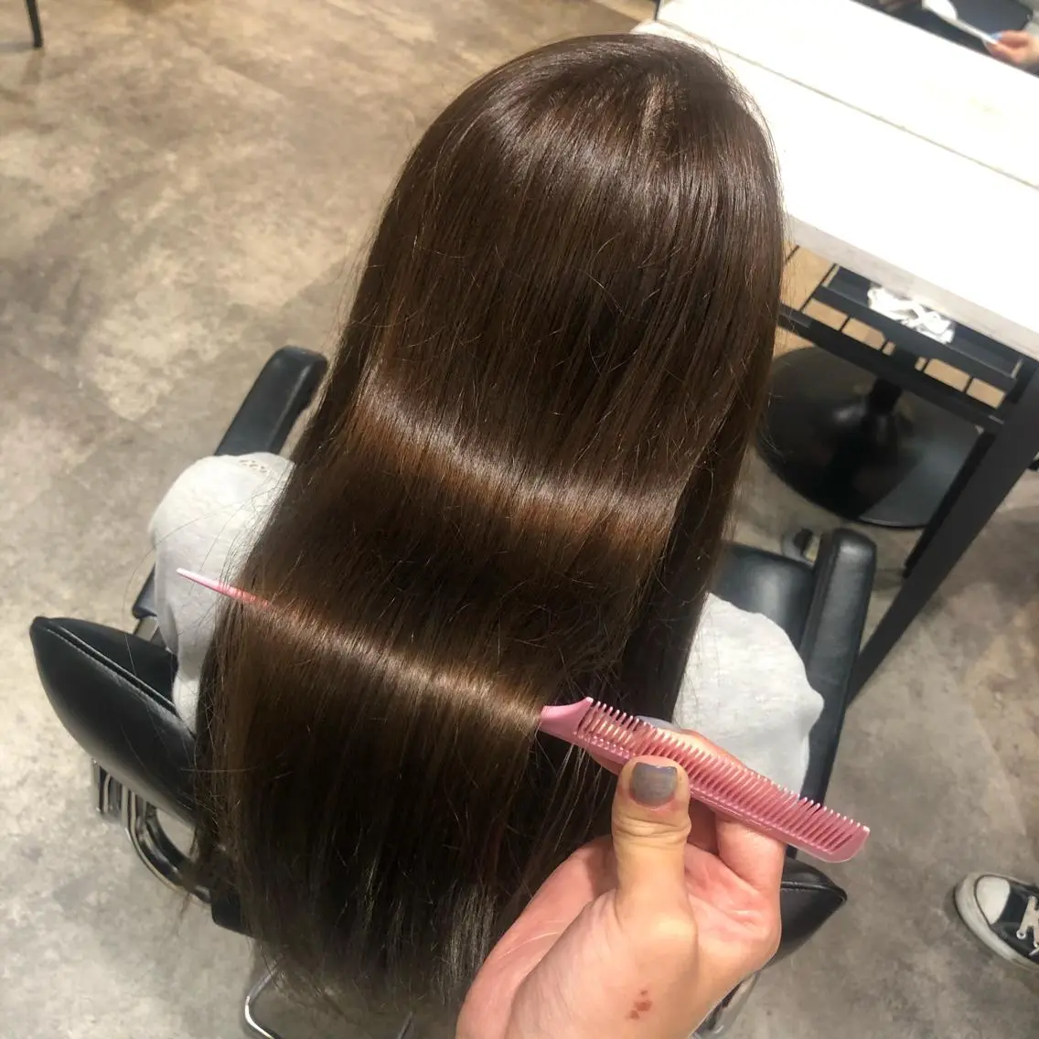 ロング カラー ヘアアレンジ カット 縮毛矯正 トリートメント 透明感カラー/レイヤ ーカット/Maoのヘアスタイル