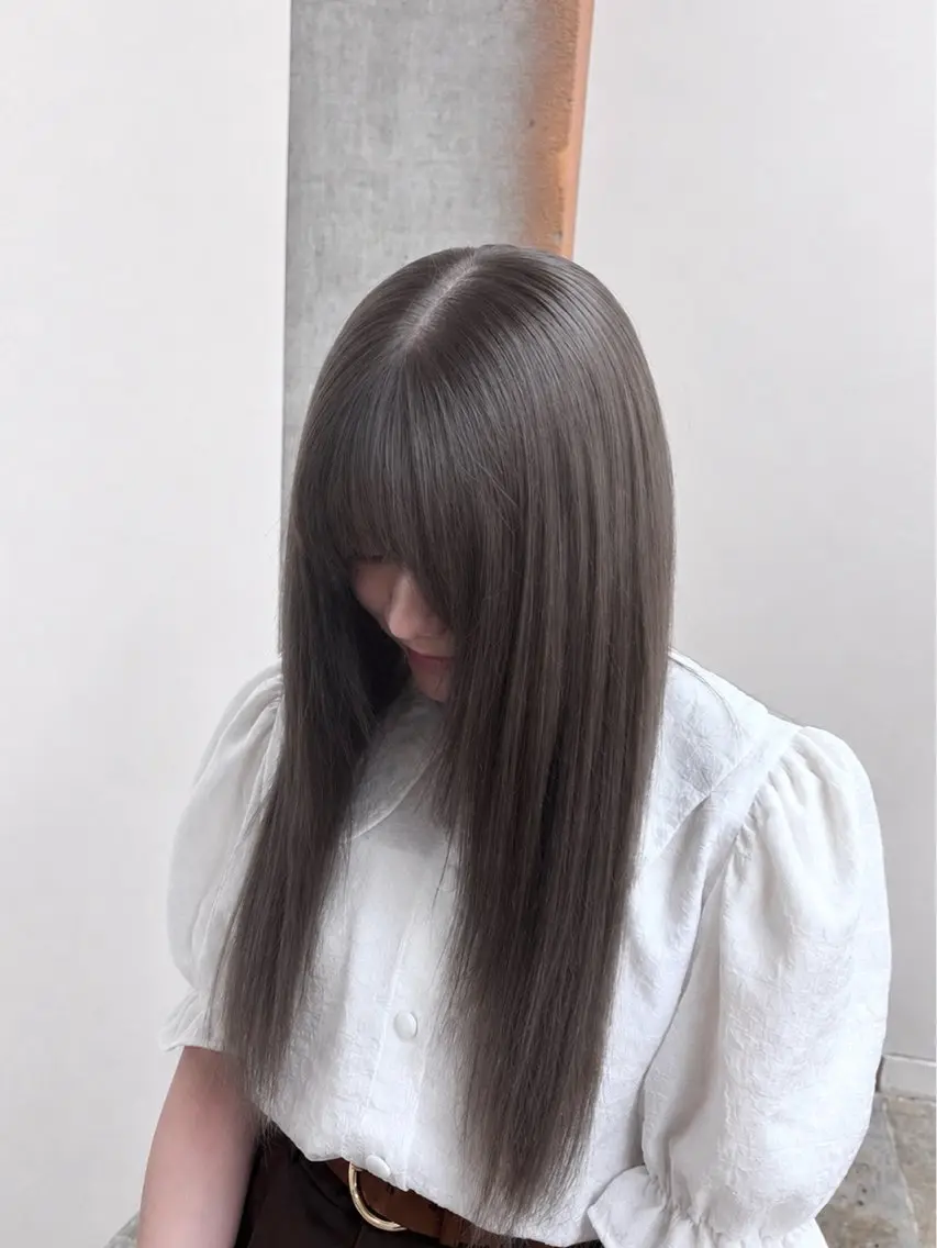カラー グレージュ ラベンダーカラー ラベンダーグレージュ ラベンダーグレー まどか /モデル募集中🌿のヘアスタイル