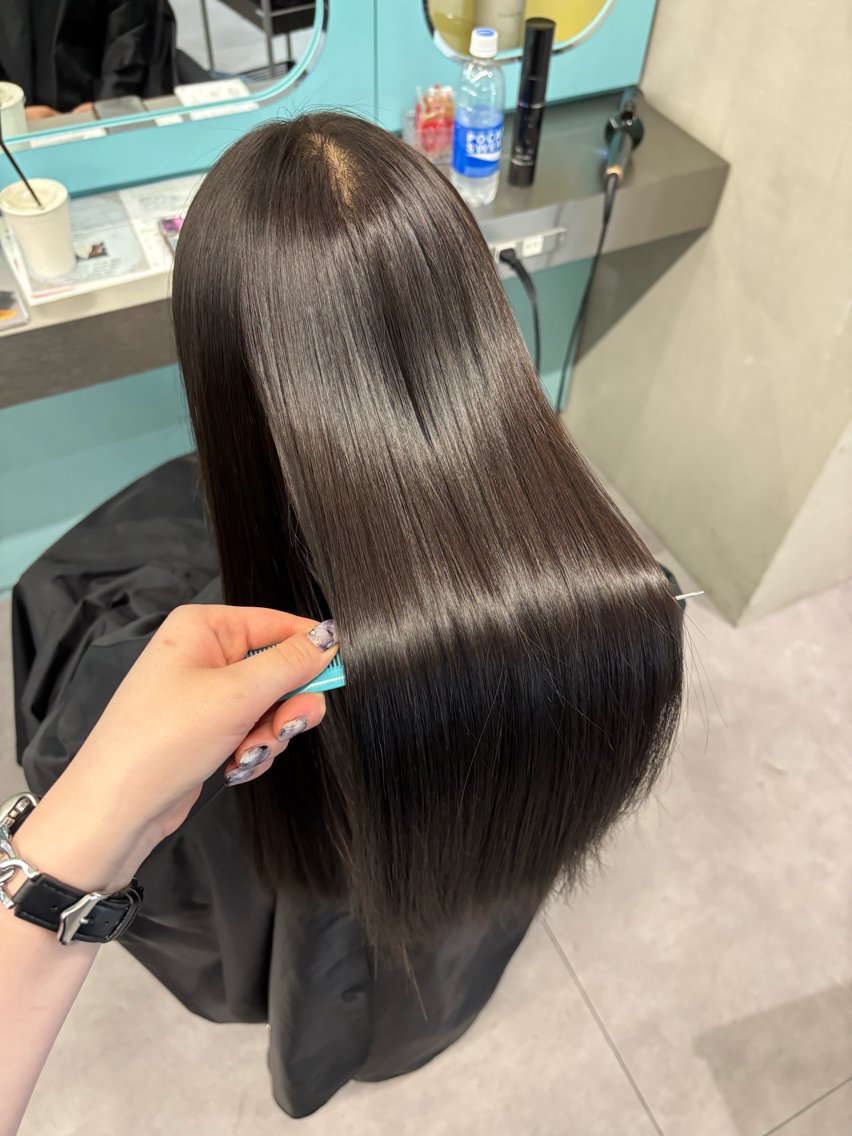 ロング 切りっぱなしボブ ショートボブ ボブ くびれヘア 顔まわりレイヤー Mio/韓国風/ ショートカットのヘアスタイル
