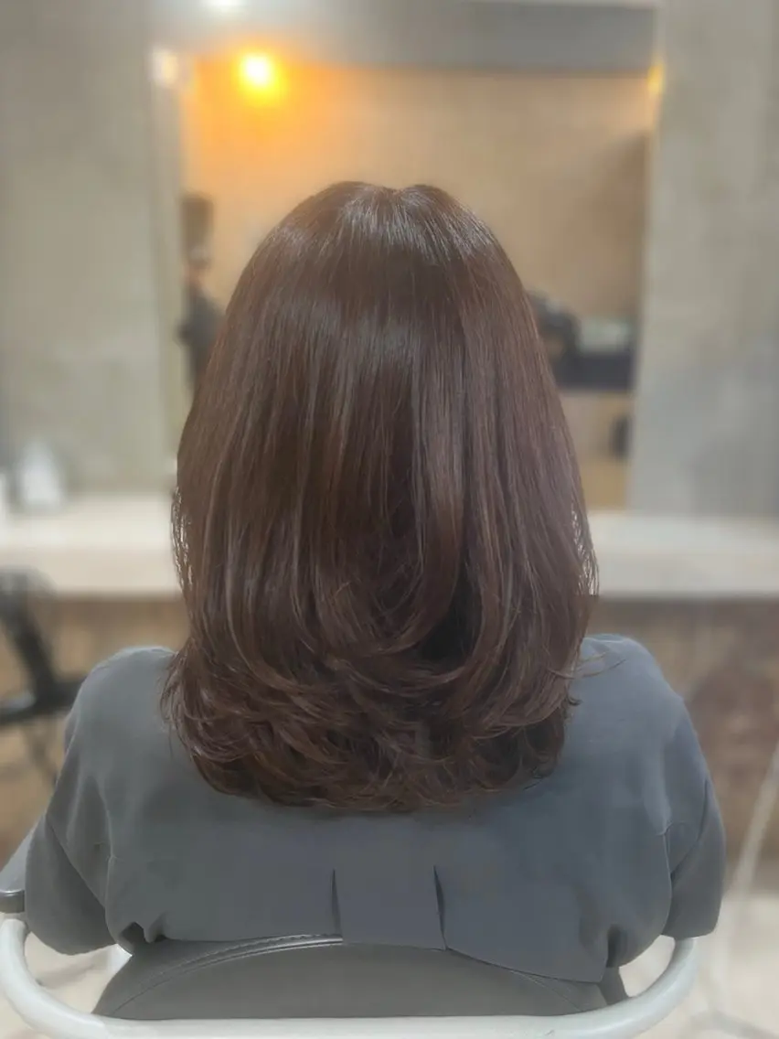 セミロング カラー カット ヘアカラー トリートメント 多系統似合わせ/ tsuburaのヘアスタイル