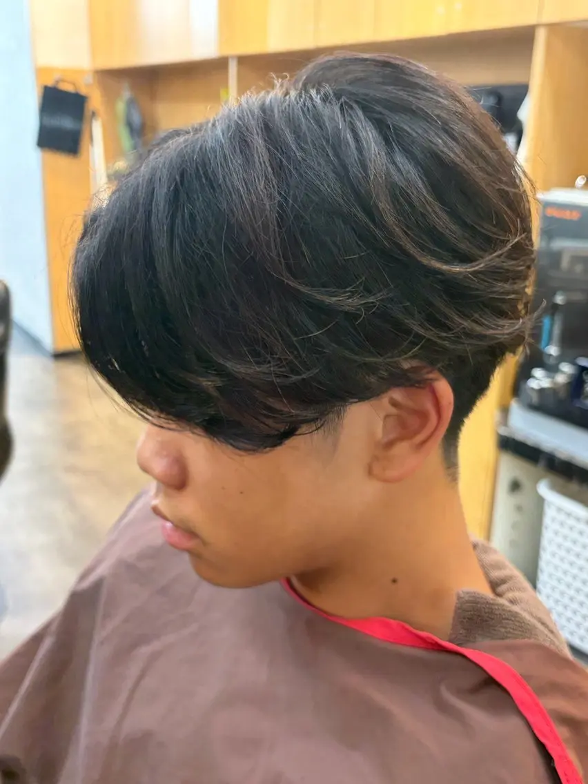 ショート パーマ レイヤーカット パーマ 【癒しのバーバー】 小野寺のヘアスタイル