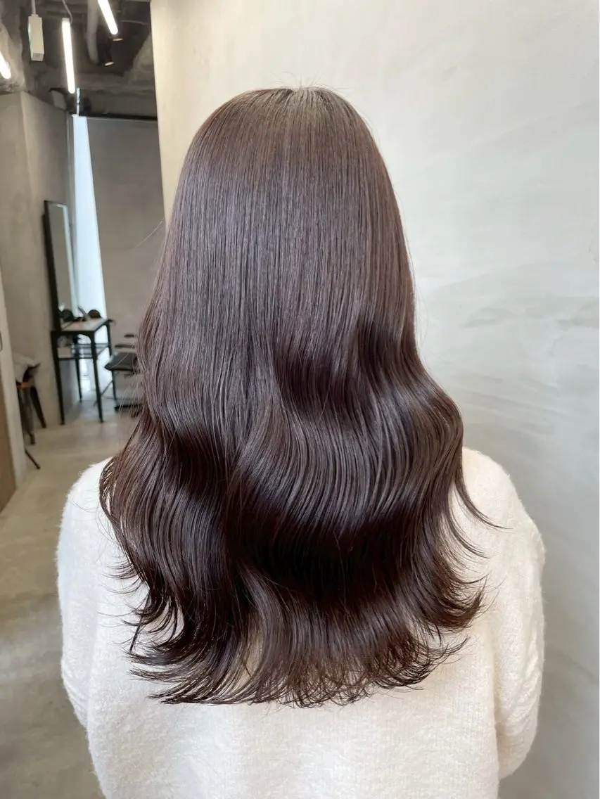 ロング カラー ブラウンカラー カット ヘアカラー トリートメント ベテラン美容師が対応 /髪質改善/縮毛矯正のヘアスタイル