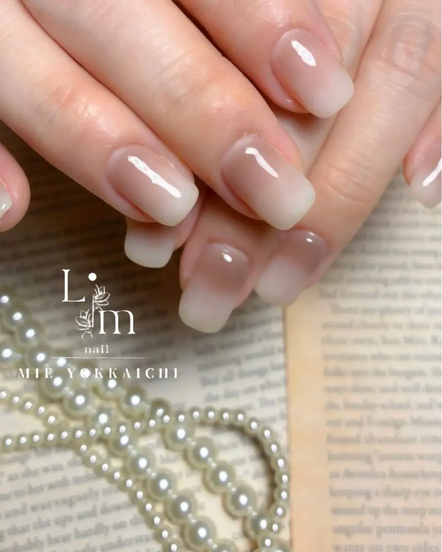 ネイル グラデーション オフィスネイル シンプルネイル Li.m nail リム ネイルのネイルデザイン