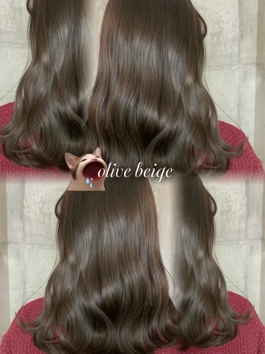 【 olive beige 】‧⁺ ⊹ ケアカラー+3stepトリートメントの写真