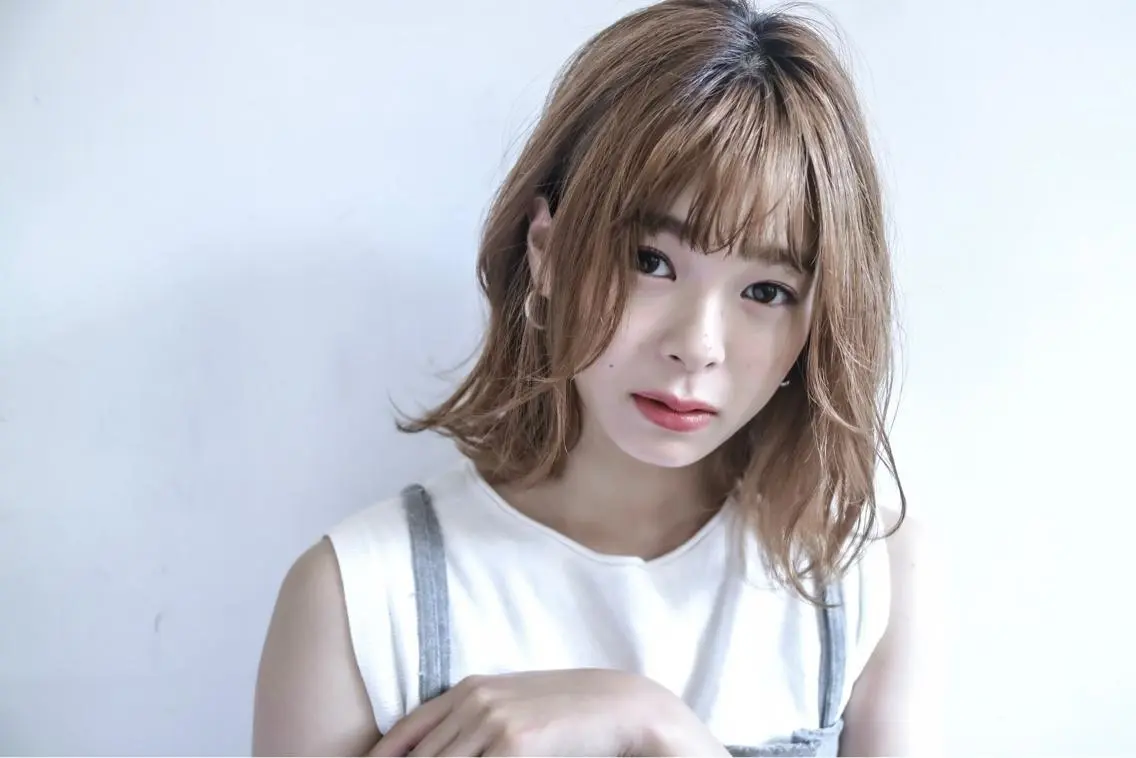 ミディアム カラー パーマ ヘアアレンジ 似合わせhair🔸 アサダ タカコ🔸のヘアスタイル