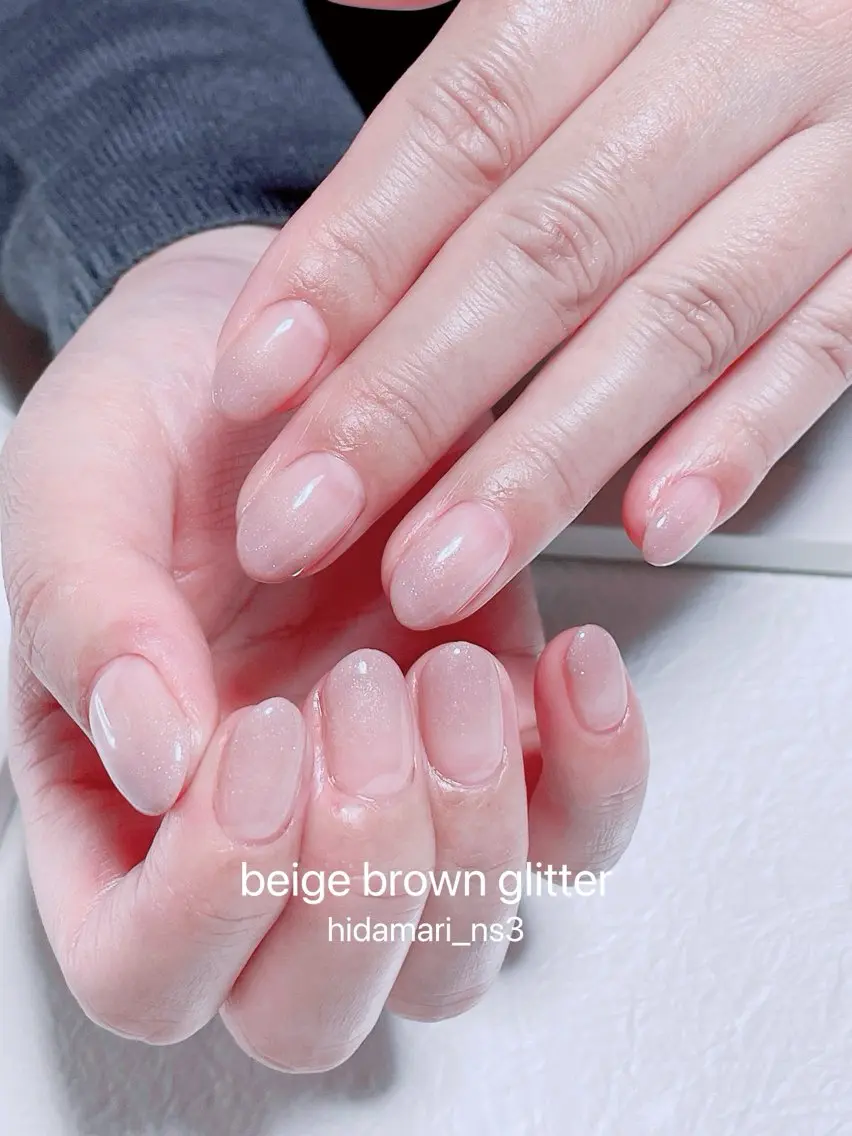 ネイル ブラウン グラデーション ラメ(グリッター) ラメグラデーション ハンドネイル NailSalon ひだまりのネイルデザイン