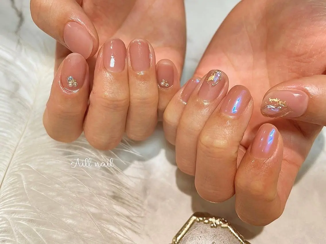 ネイル オーロラネイル ハンドネイル Aing nail 澤瀬のネイルデザイン