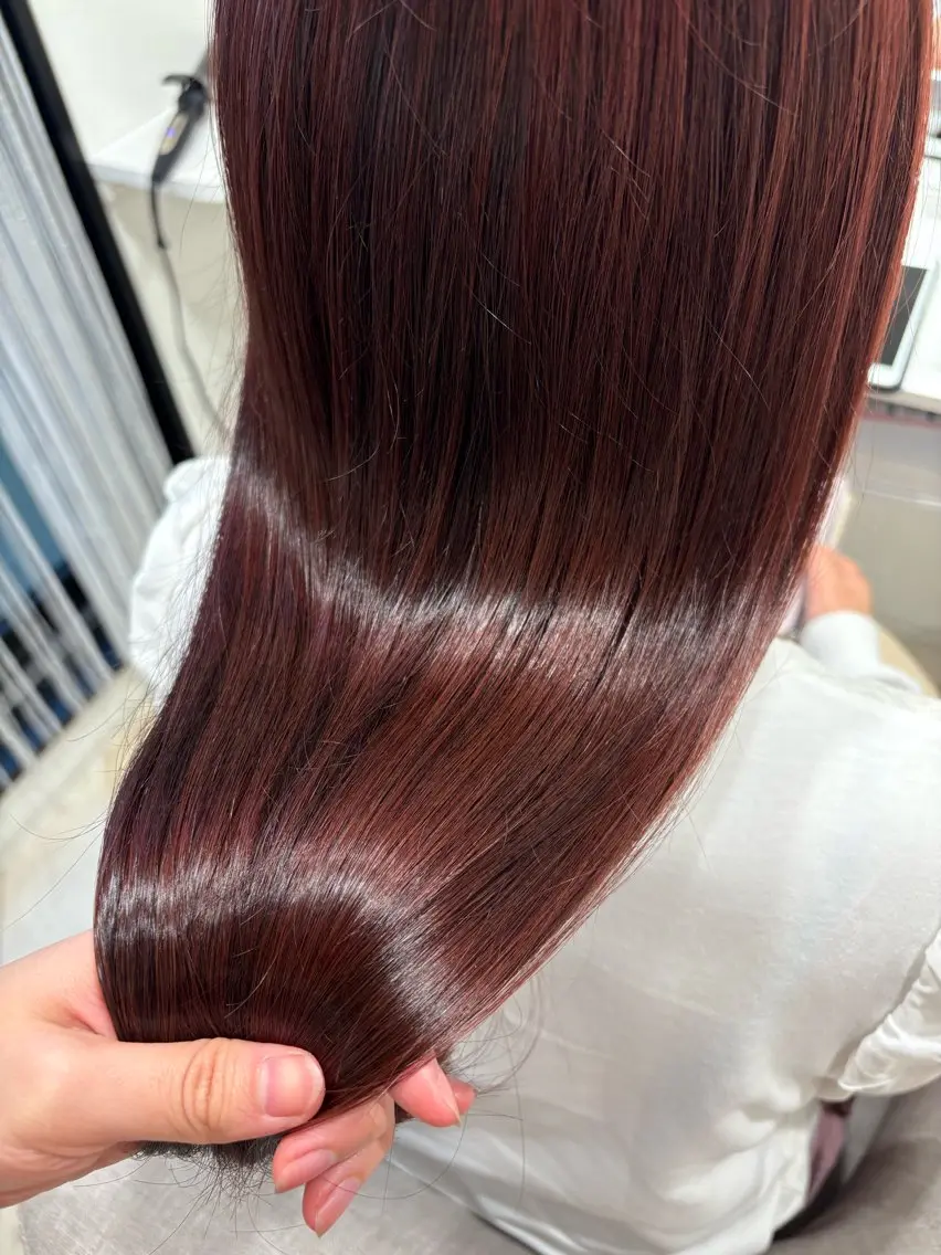 ロング カット ヘアカラー トリートメント 外ハネボブ♡ YUIのヘアスタイル