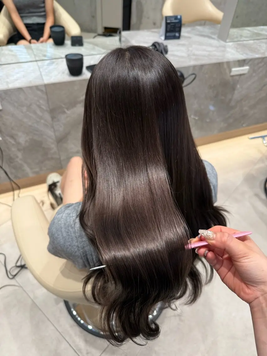 ロング カラー カット ヘアカラー 木村 智美のヘアスタイル