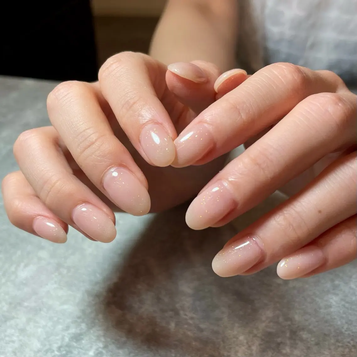 ネイル ラメ(グリッター) ワンカラーネイル ハンドネイル Sun Brown Mireiのネイルデザイン