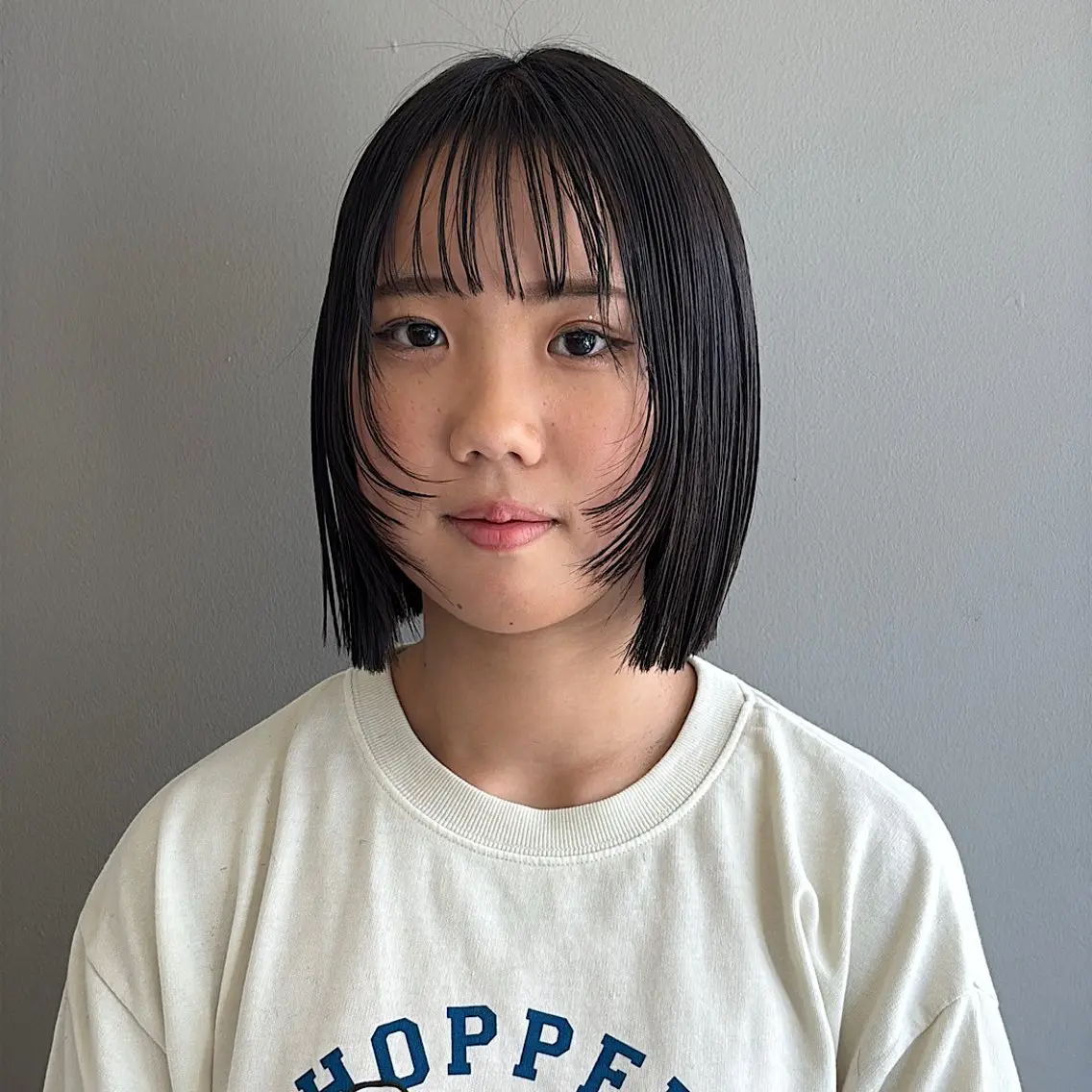 ショート カラー カット 縮毛矯正 心斎橋韓国ボブ 好原良真のヘアスタイル