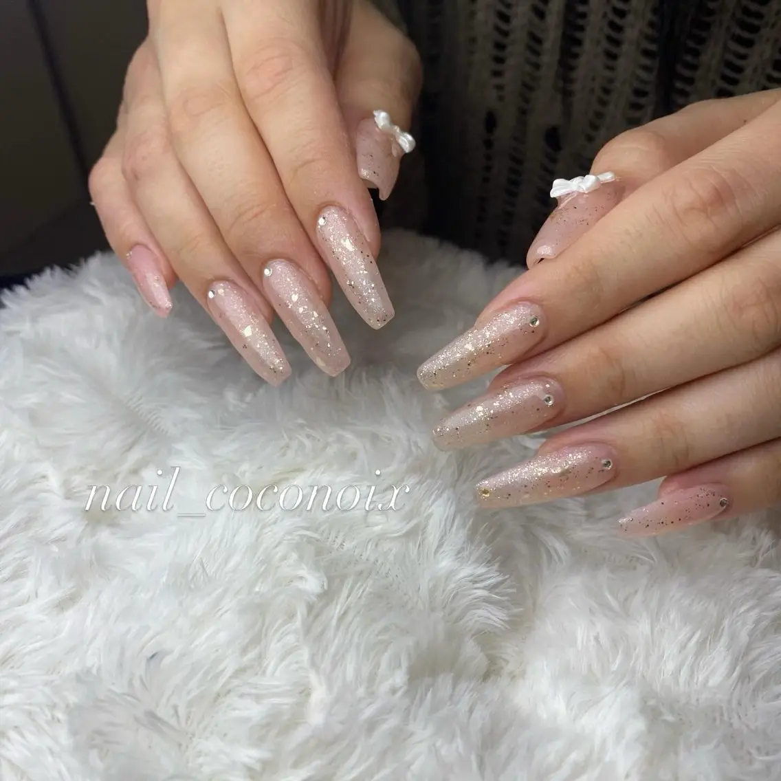 ロング ハンドネイル coconoix 🍊mizukiのネイルデザイン
