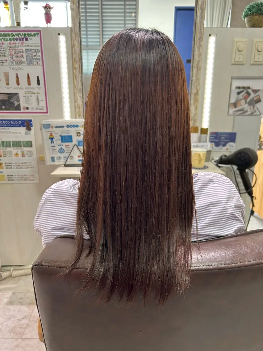 セミロング 縮毛矯正 Ukezono Kodaiのヘアスタイル