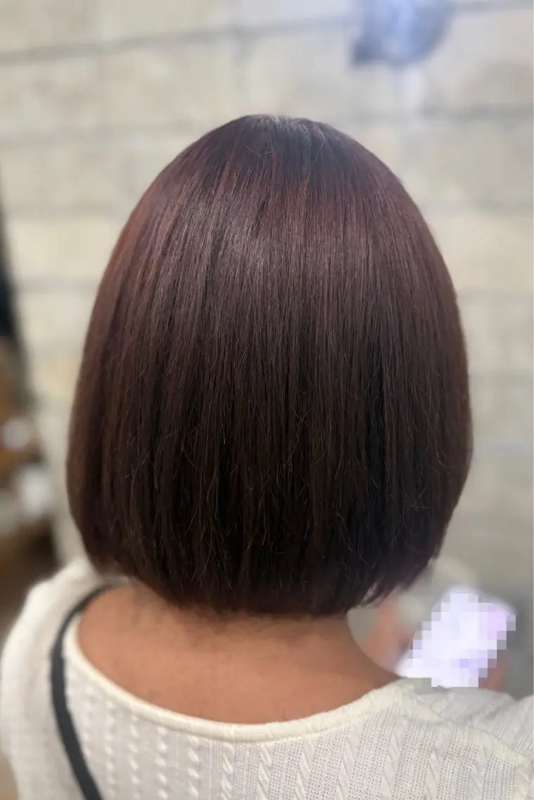 カラー ピンクカラー ボブ カット ヘアカラー トリートメント 大阪梅田/ CHISAKI🎀のヘアスタイル
