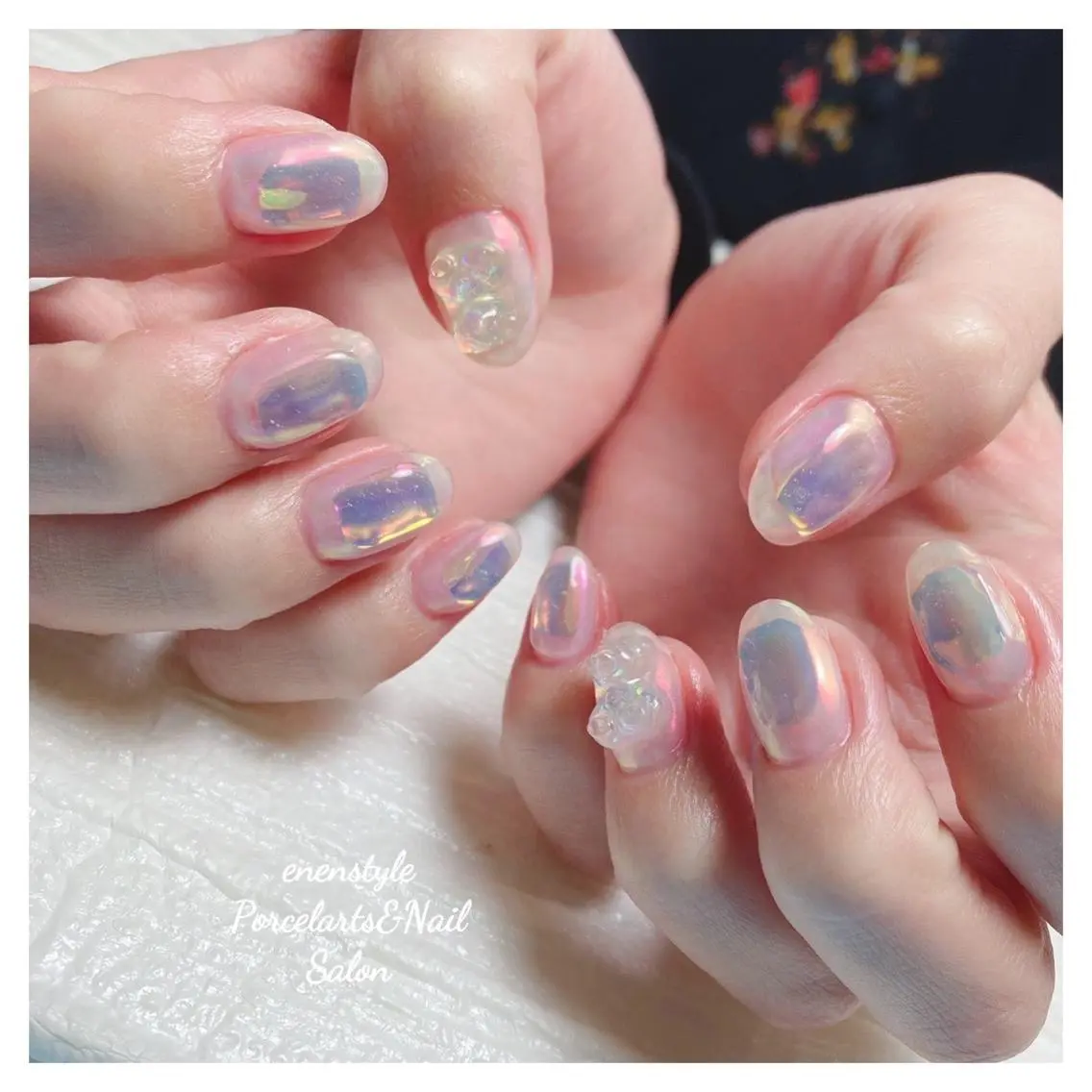ミディアム ネイル 🐾enen style 🐾のネイルデザイン