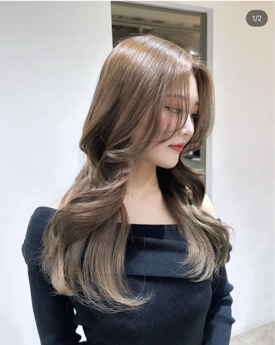ロング 韓国風ヘア カット ヘアカラー 盛れるヘア♡ 韓国Styleのヘアスタイル