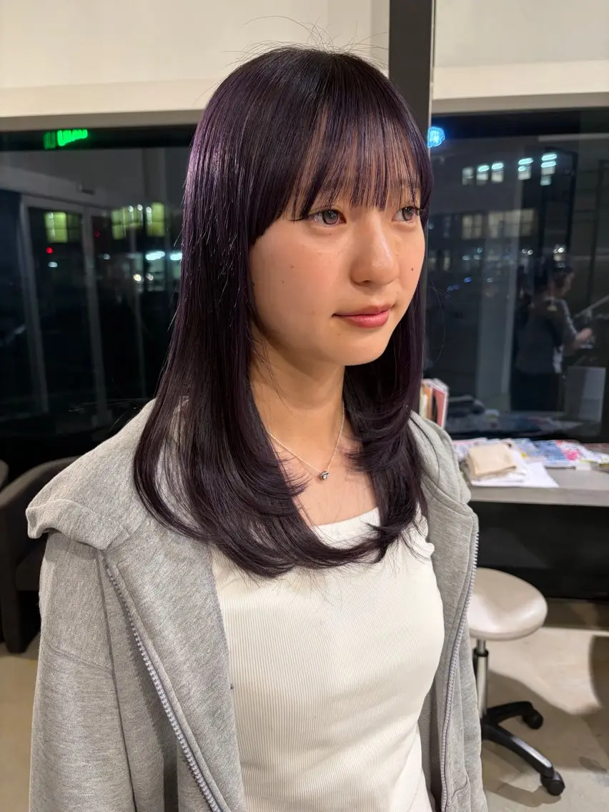 ロング カラー カット ヘアカラー カット／ブリーチ🐏 モデル募集中 ナナホのヘアスタイル