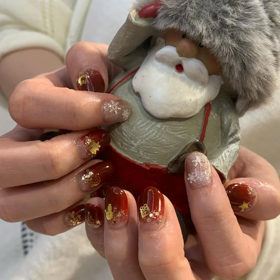 ネイル 冬ネイル クリスマス マキノ ユイのネイルデザイン