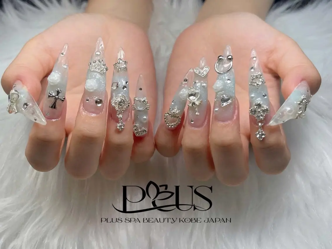 【HAND】長さだしジェルチップ◆10本アート・パーツ付け放題 ¥10500 -> ¥7500の写真