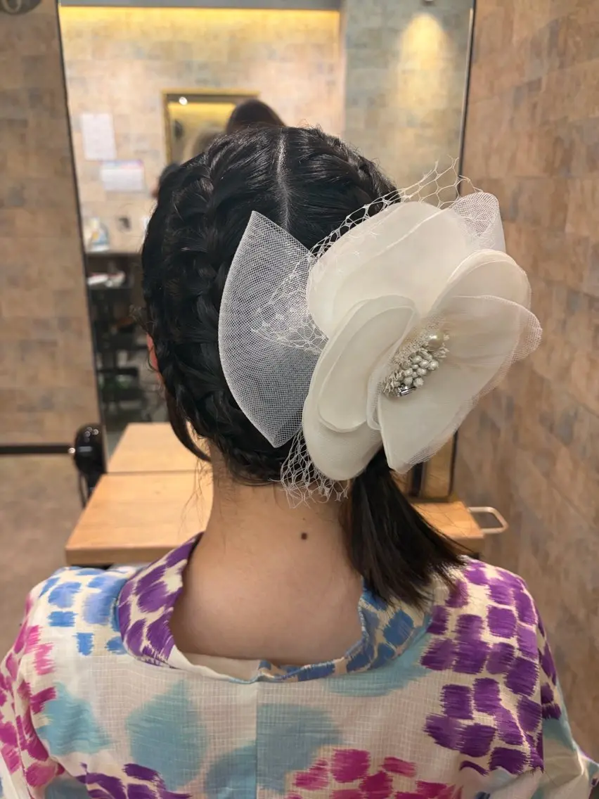 ヘアアレンジ 浴衣 前田 みのりのヘアスタイル