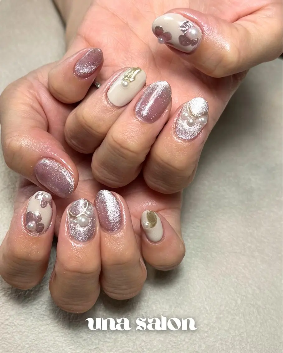ネイル マグネットネイル ハンドネイル フットネイル una salon / ネイル&顔脱毛のネイルデザイン