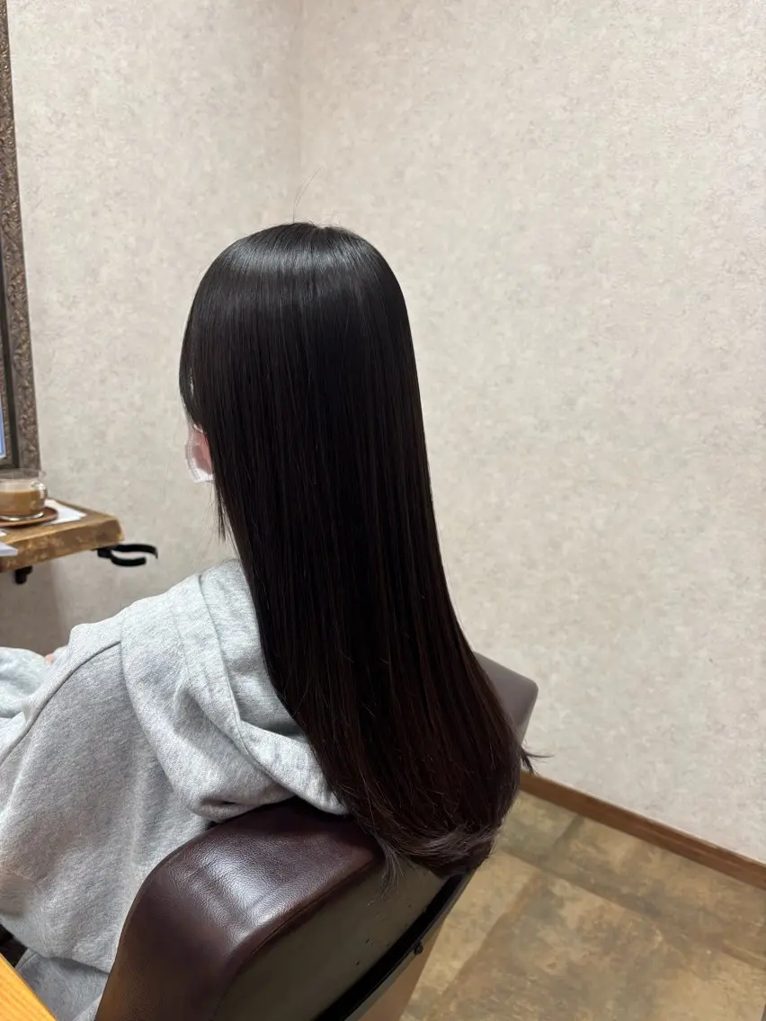 ロング 入学式 カット 縮毛矯正 阿部 叶夢のヘアスタイル