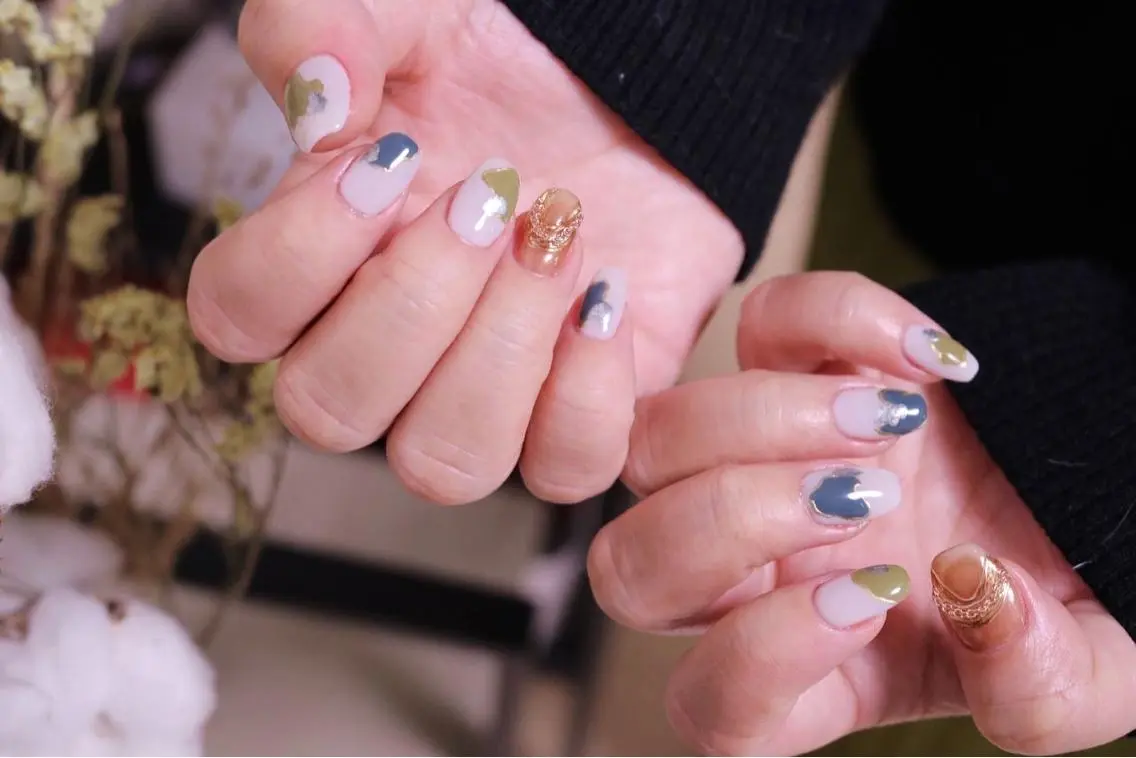 ネイル 長さ出し ジェルネイル 韓国ネイル 持ち込み ニュアンスネイル ハンドネイル MH Nailのネイルデザイン