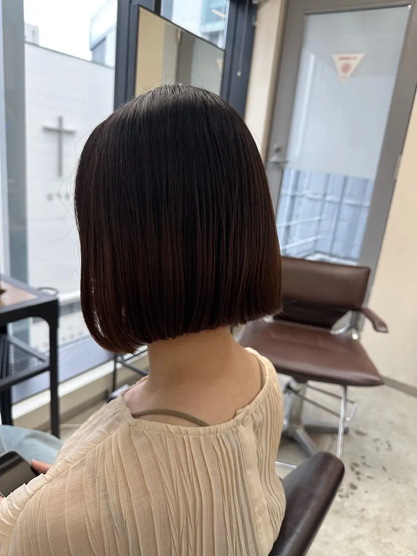 ショート カラー パーマ ボブ 髪質改善 似合わせカット 小顔カット 縮毛矯正 カット 縮毛矯正 トリートメント 平日オススメ✨ コスパ&タイパ✨山下のヘアスタイル