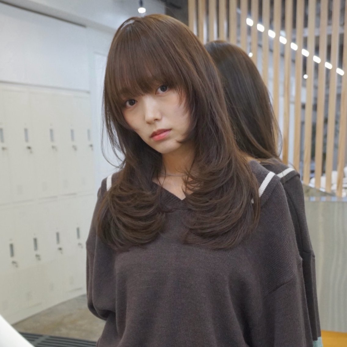 セミロング カラー ブリーチ 透明感カラー ブリーチなしカラー ボブ 顔周りカット カット ヘアカラー yuka ໒꒱ 高円寺のヘアスタイル