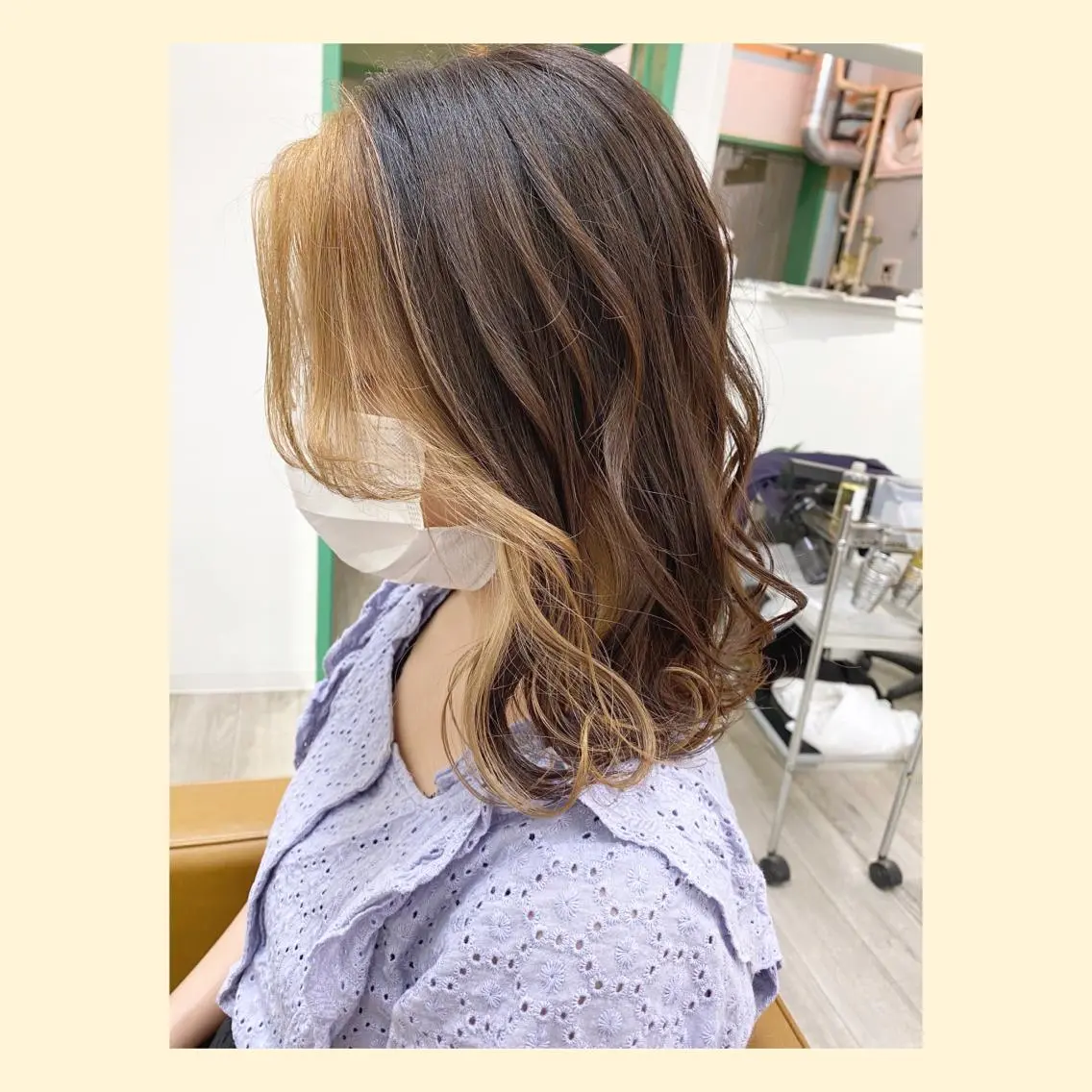 ミディアム ショートボブ ボブ ハイライト 髪質改善 レイヤーカット 🌈ショート/レイヤ ーカット/中村崇宏のヘアスタイル