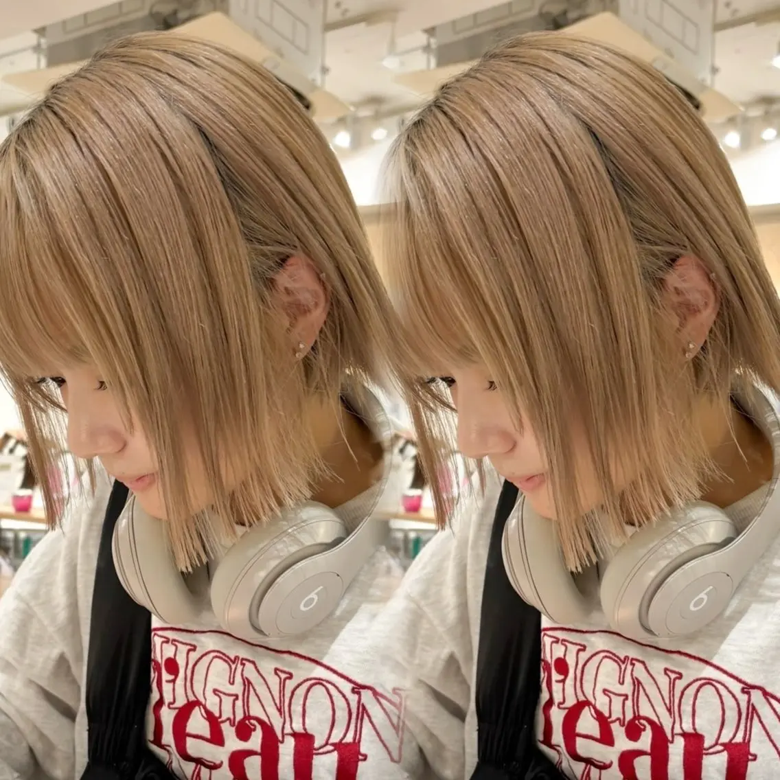 ミディアム ヘアカラー トリートメント 上野 峻典のヘアスタイル