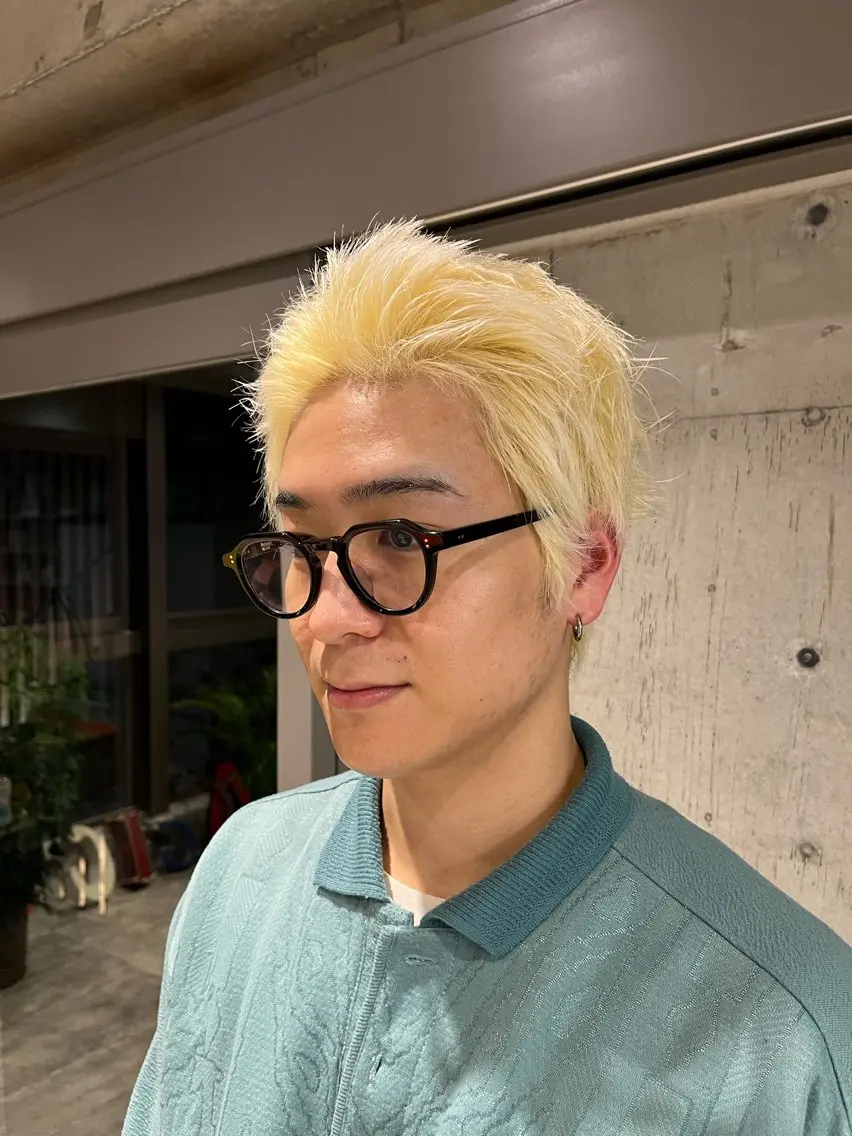 パーマ メンズ カット ヘアカラー トリートメント 垢抜けボブ×透明 感カラーリクト💥のヘアスタイル