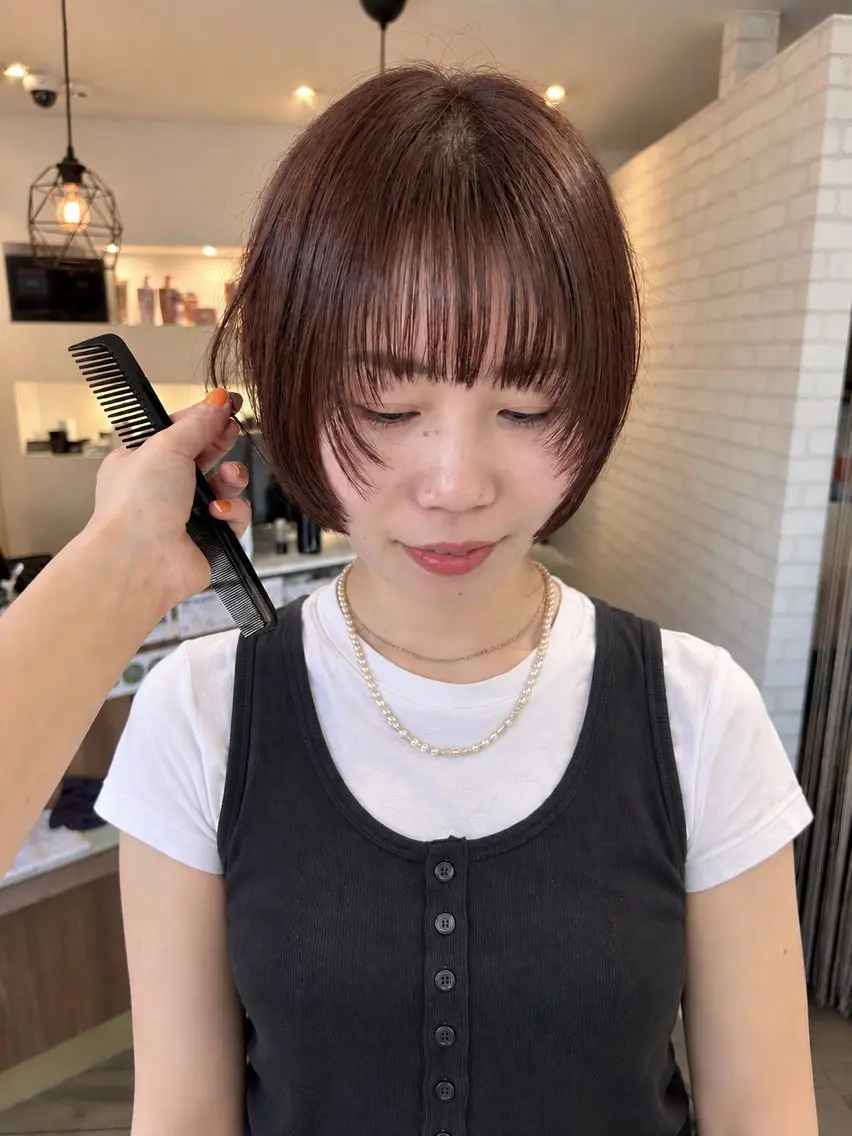 ショート レイヤーカット 似合わせカット ショートヘア 滝口 茉奈実のヘアスタイル
