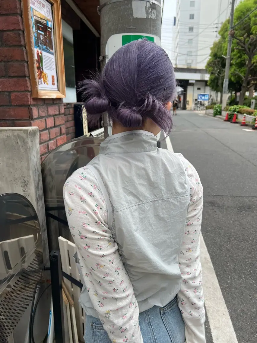 ミディアム カット ヘアカラー トリートメント 室屋 鈴音のヘアスタイル