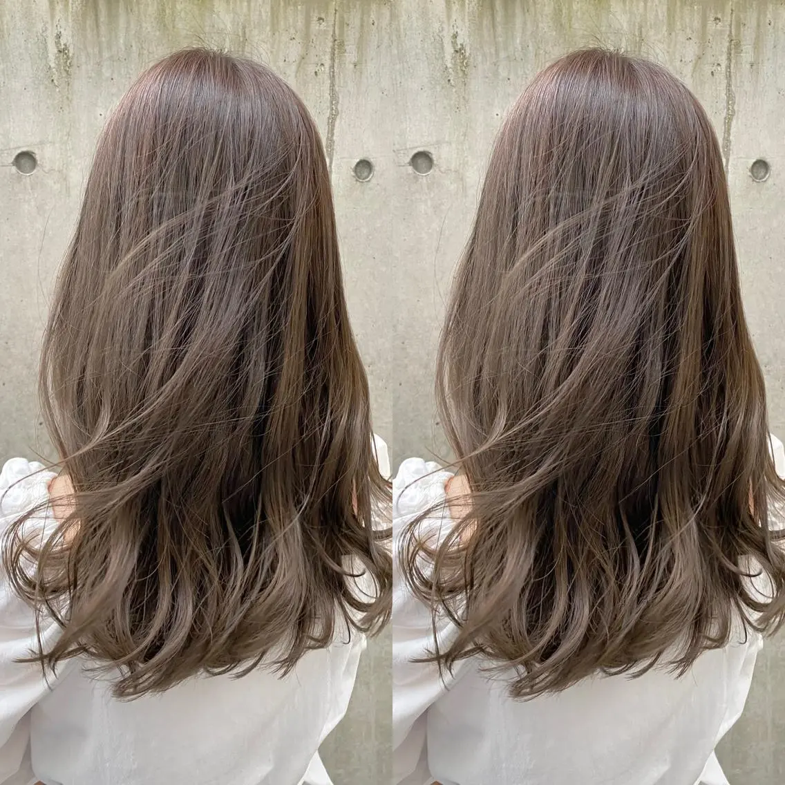 ミディアム カラー ヘアカラー トリートメント レイヤーカット /透明感カラー西田のヘアスタイル