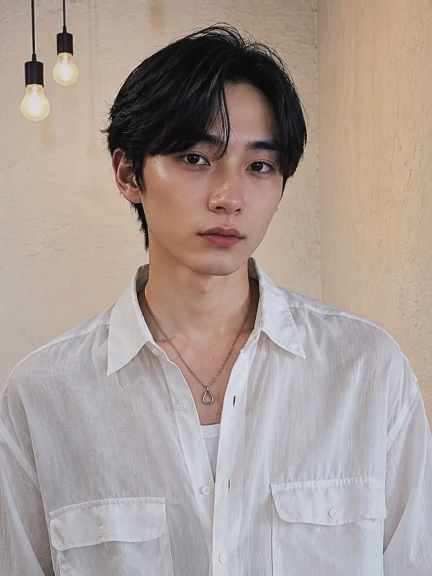 メンズ センターパート カット 岡山メンズヘア特化 テラのヘアスタイル