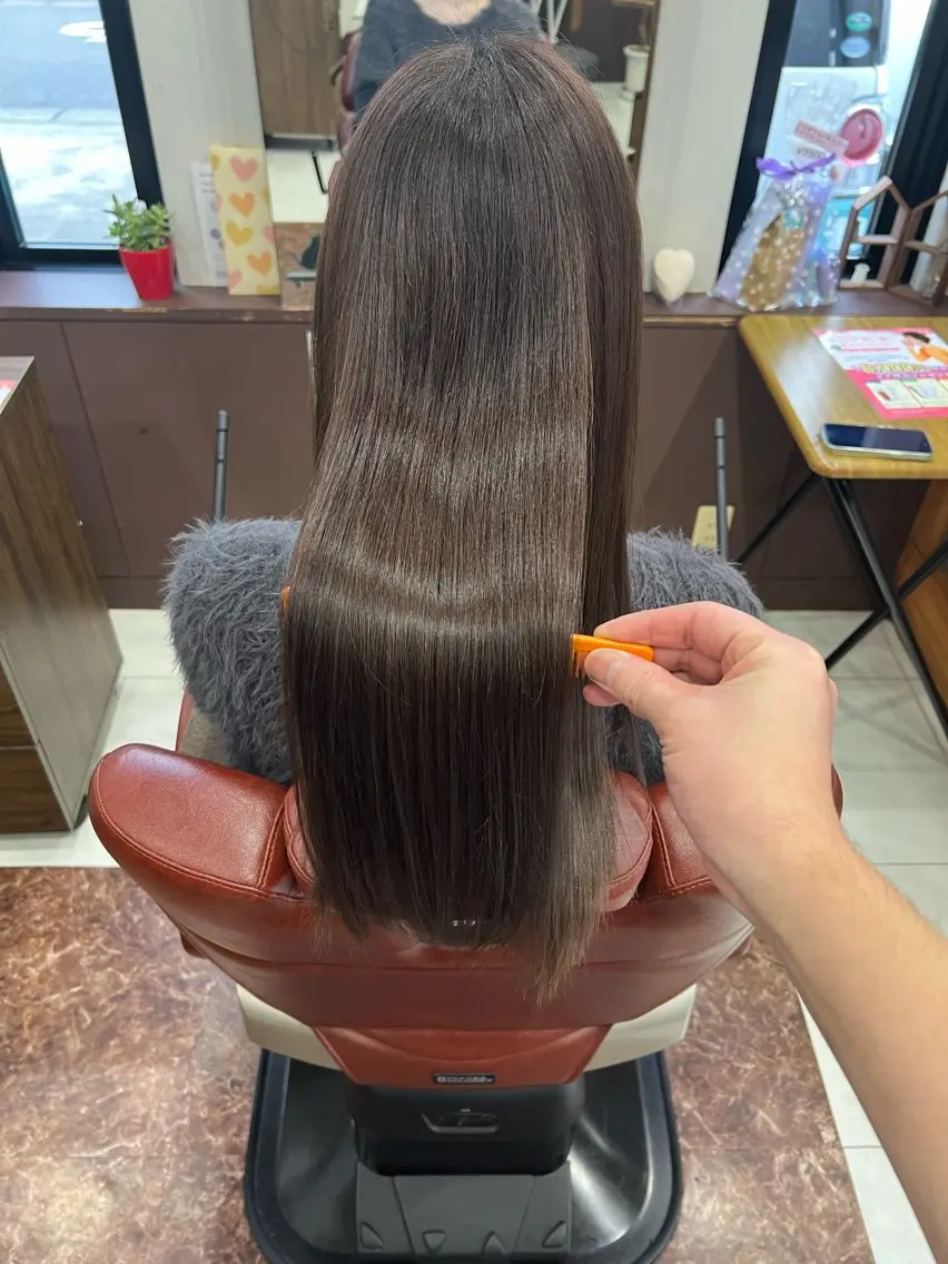 ロング 髪質改善 カット ヘアカラー トリートメント 藤田 竜成のヘアスタイル