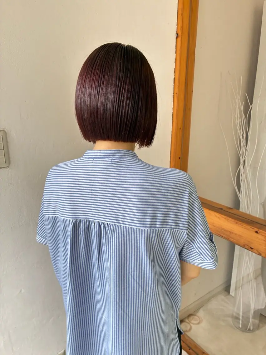 ショート カラー ヘアカラー 原 藍琉のヘアスタイル