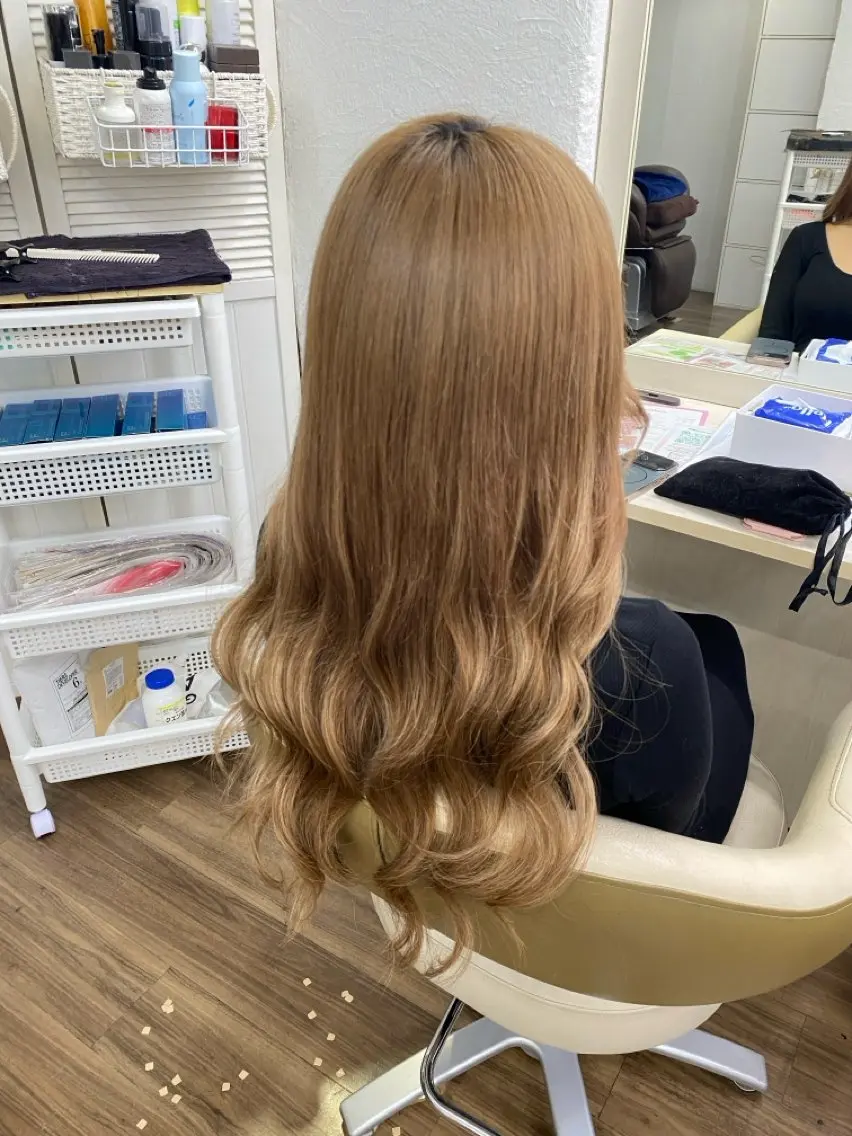 ロング ヘアカラー トリートメント GLOSS 心斎橋 山上のヘアスタイル