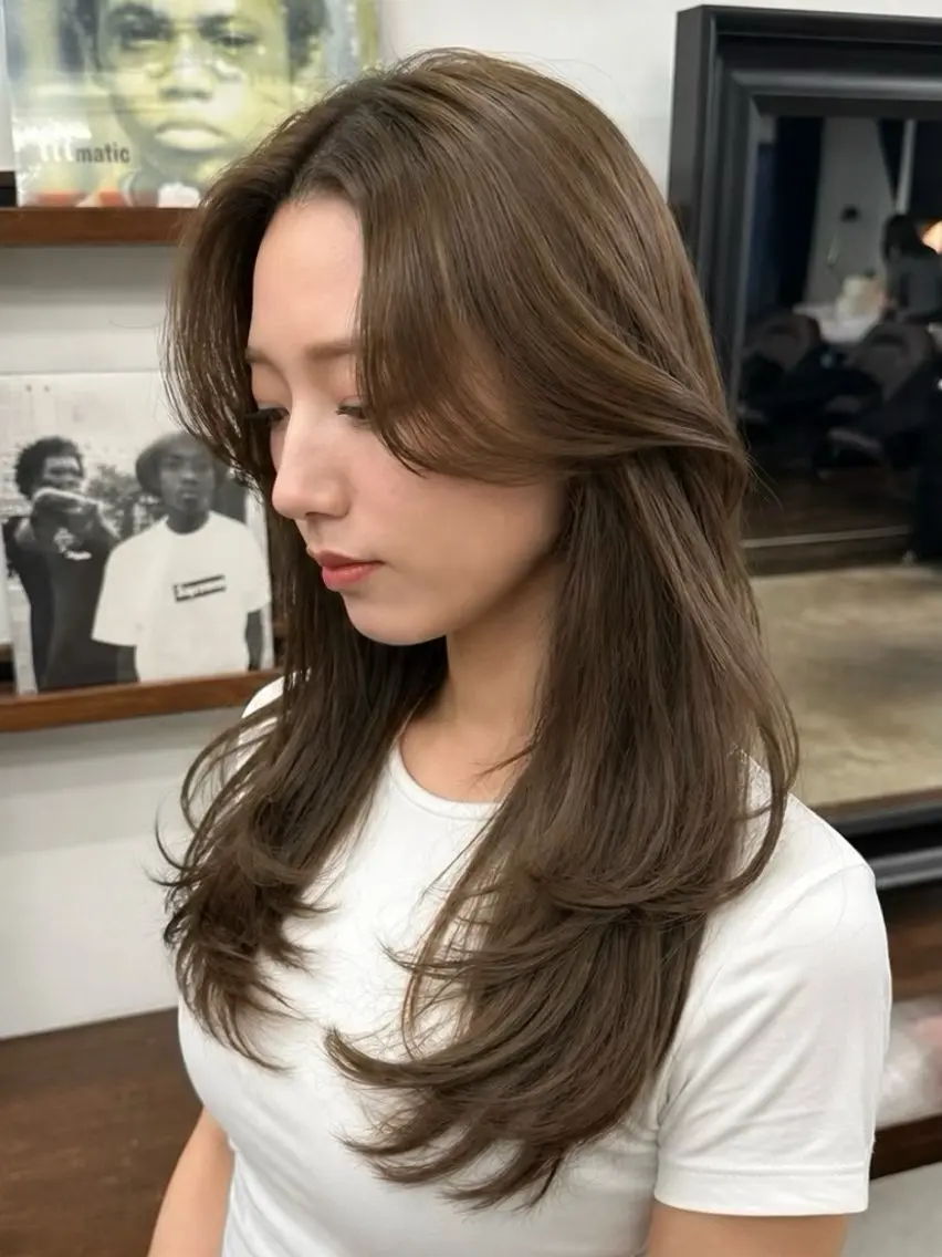 セミロング カット ヘアカラー トリートメント 鈴木 一貴のヘアスタイル