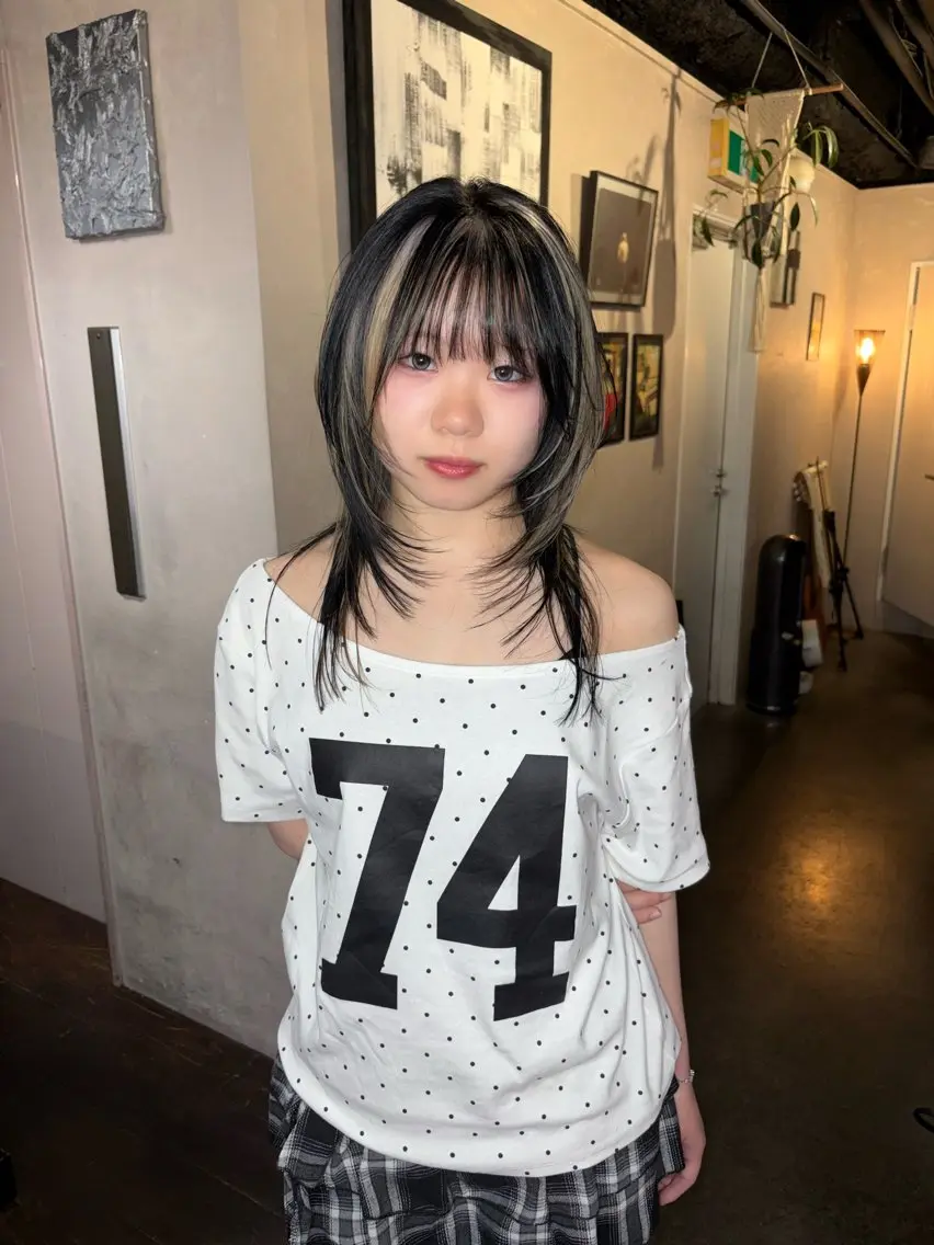 ミディアム カラー カット ヘアカラー 心斎橋/デザインカラ ー/海外風/ナツミのヘアスタイル