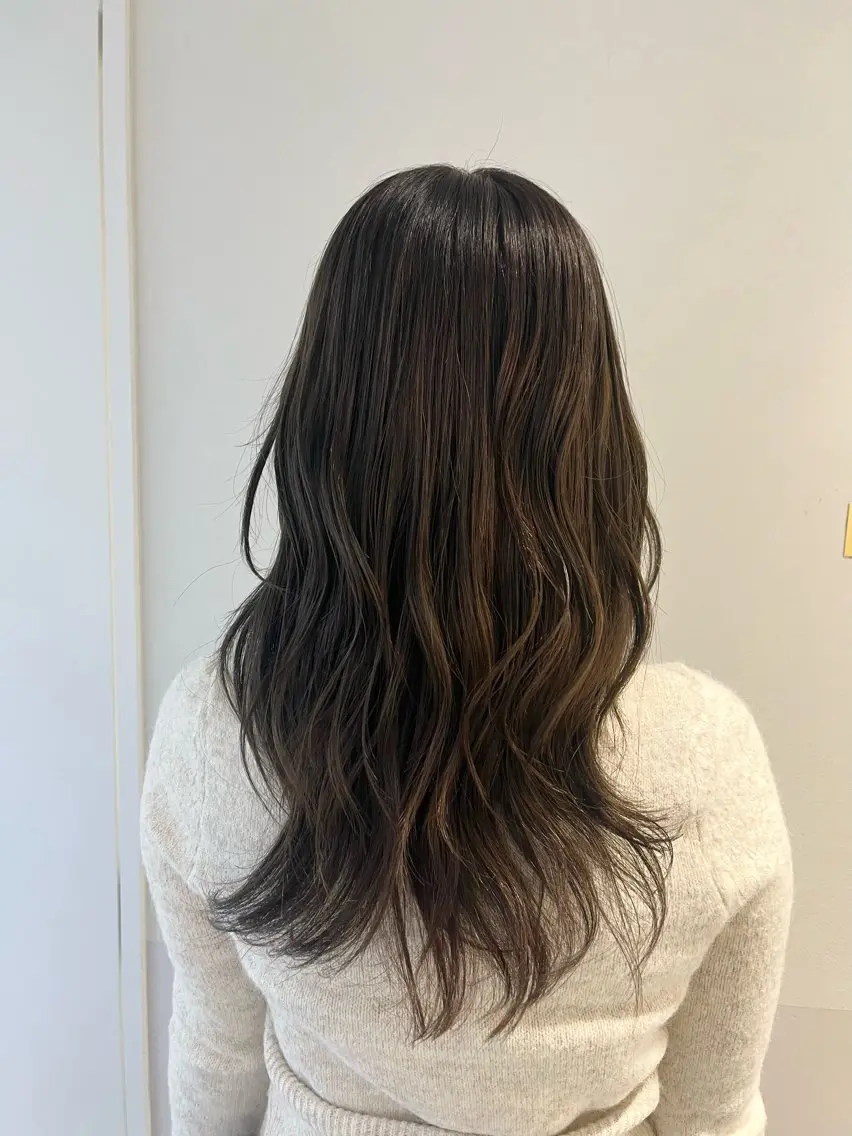 ロング 縮毛矯正 大宮レイヤーカット× 透明感カラー　rioのヘアスタイル
