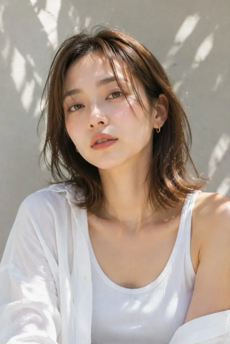 ミディアム カラー Garden 浅草蔵前のヘアスタイル