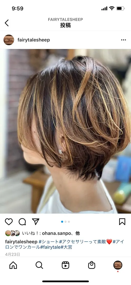 ショート fairytale アロマ&ヘアサロンのヘアスタイル