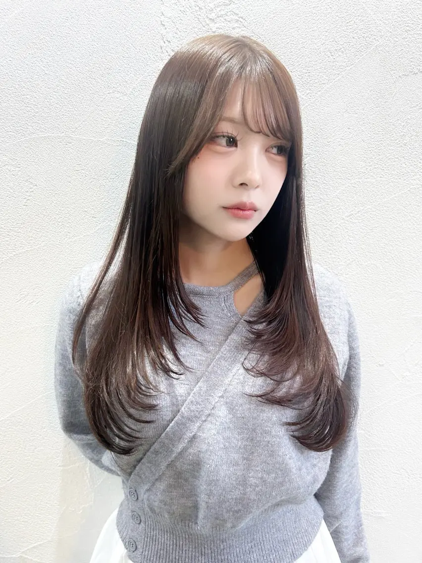 ロング カット ヘアカラー トリートメント 剣持友希/ifh iizuka/高崎のヘアスタイル