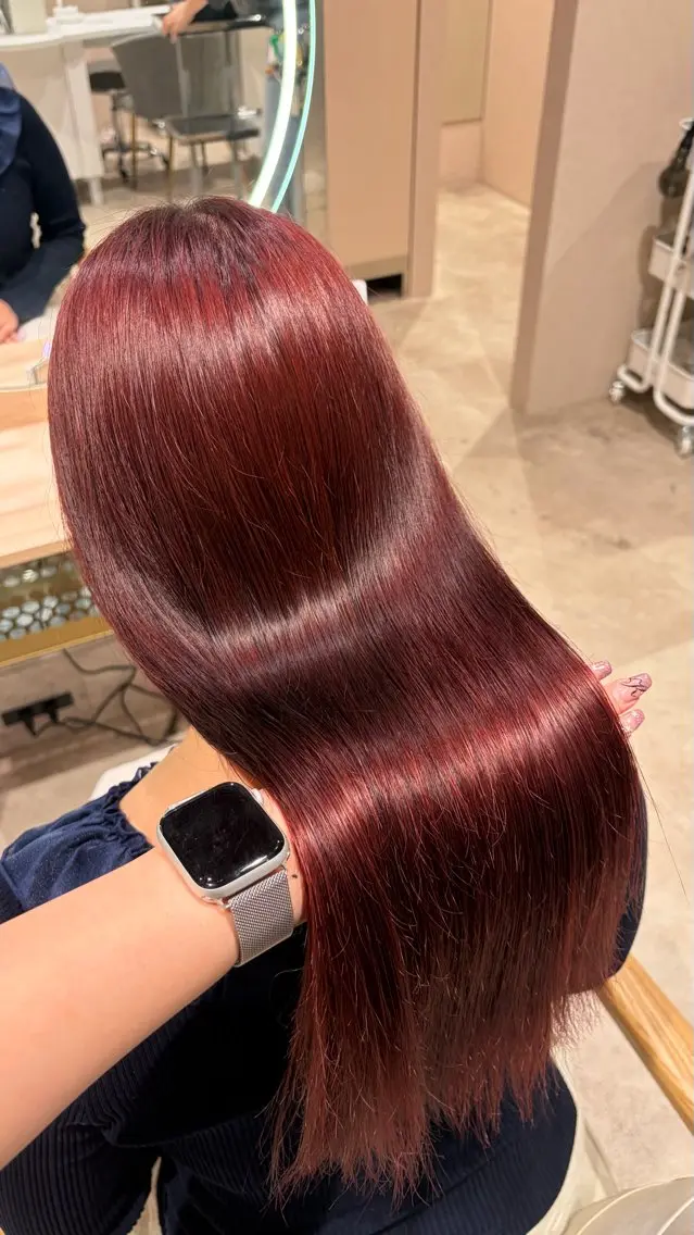 ロング カラー ヘアカラー トリートメント 🎀暖色カラー/ ハナ🎀のヘアスタイル