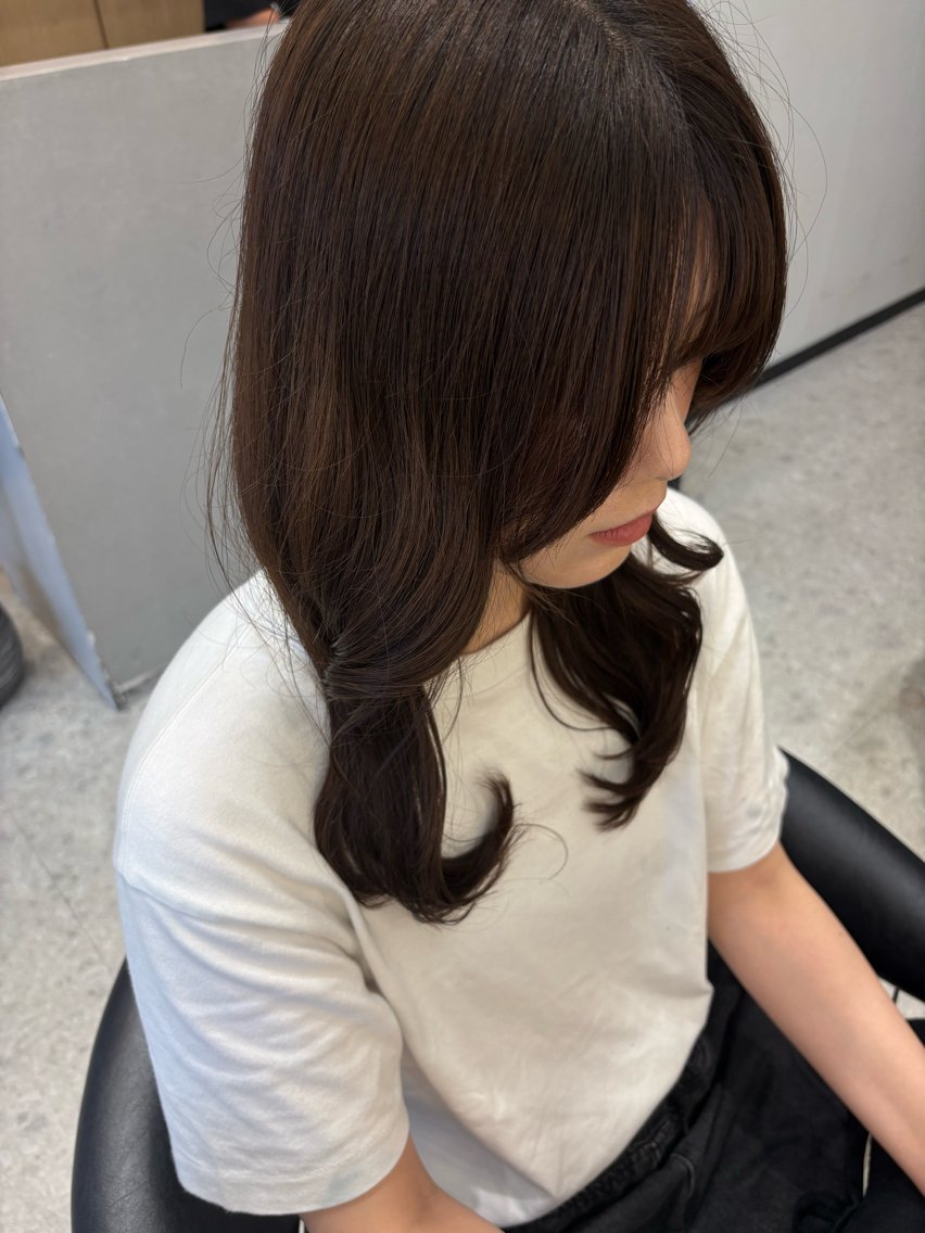セミロング くびれヘア ヘアセット ❥韓国ヘア🇰🇷❥ 透明感カラー❥Ruiのヘアスタイル