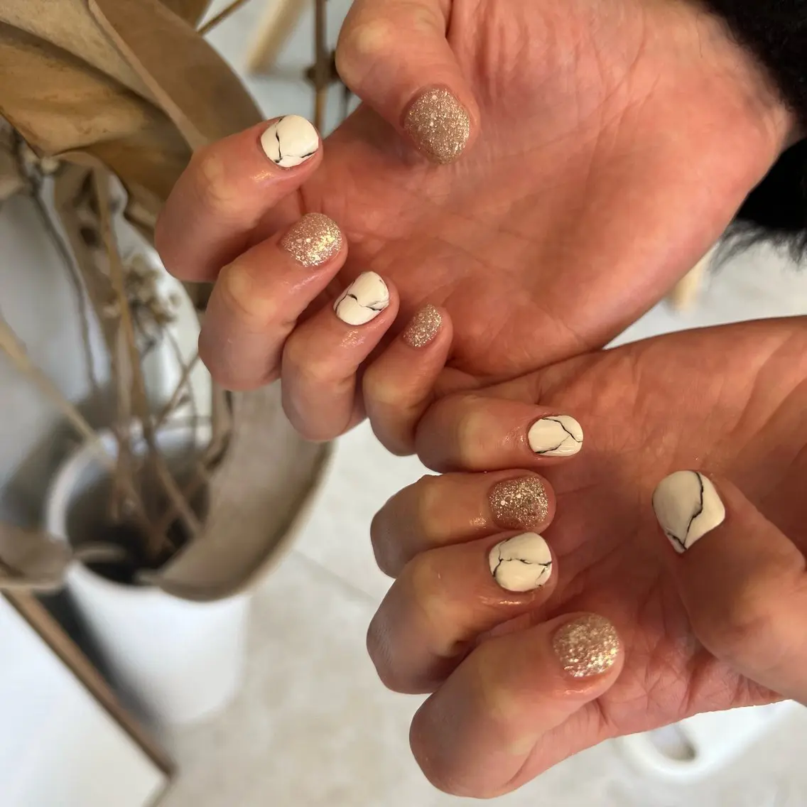 ネイル フラッシュネイル 大理石ネイル(マーブル) sode shioriのネイルデザイン
