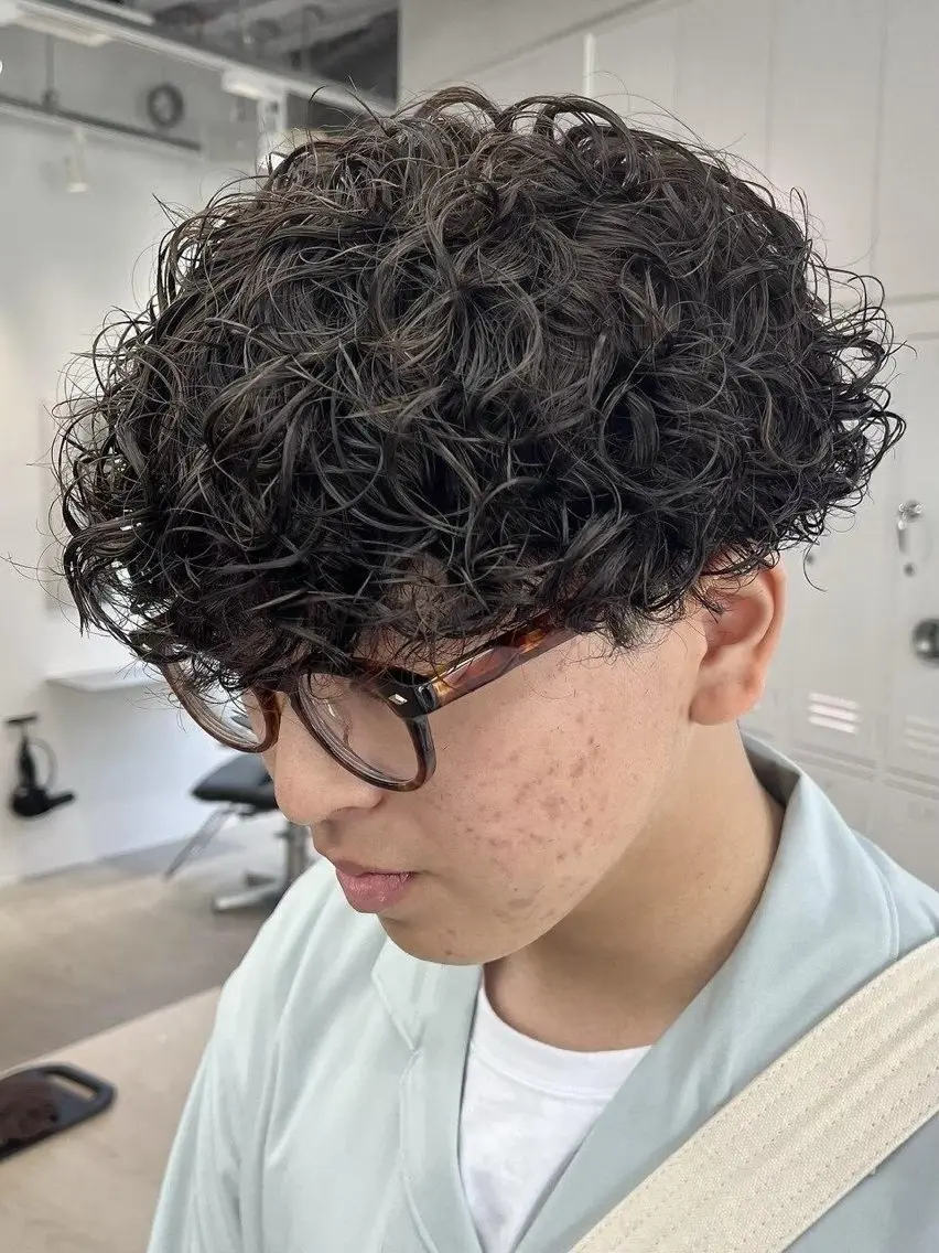 パーマ メンズ メンズパーマ プードルパーマ プードルパーマ パーマ 小倉 康聖のヘアスタイル