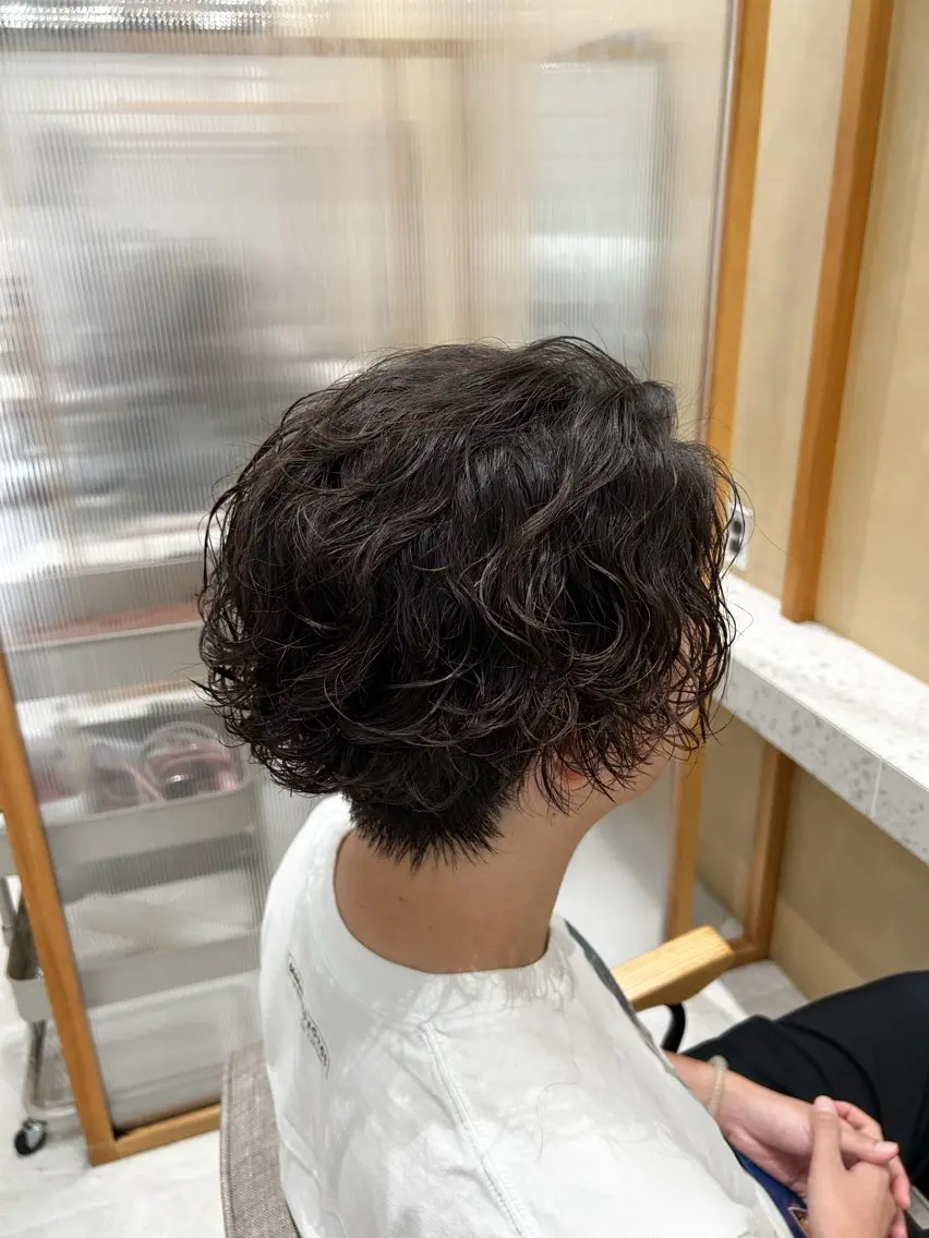 パーマ メンズ メンズパーマ 波巻きパーマ カット パーマ トリートメント 🫧艶髪ボブ🫧 チカのヘアスタイル